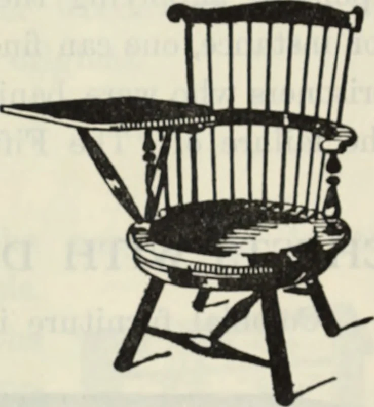 An illustration from The book of decorative furniture, its form, colour and history, 1910, leaf 110