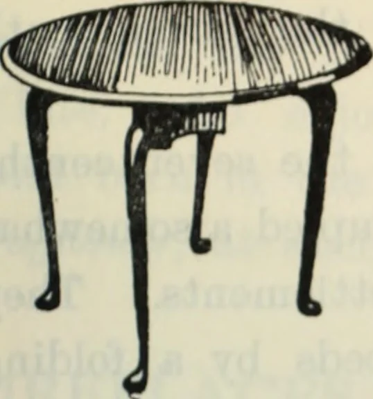 An illustration from The book of decorative furniture, its form, colour and history, 1910, leaf 122