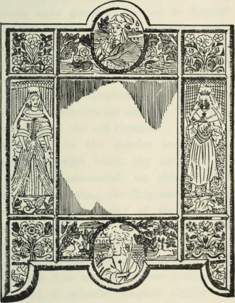 An illustration from The book of decorative furniture, its form, colour and history, 1910, leaf 132