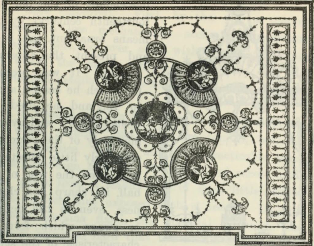 An illustration from The book of decorative furniture, its form, colour and history, 1910, leaf 152