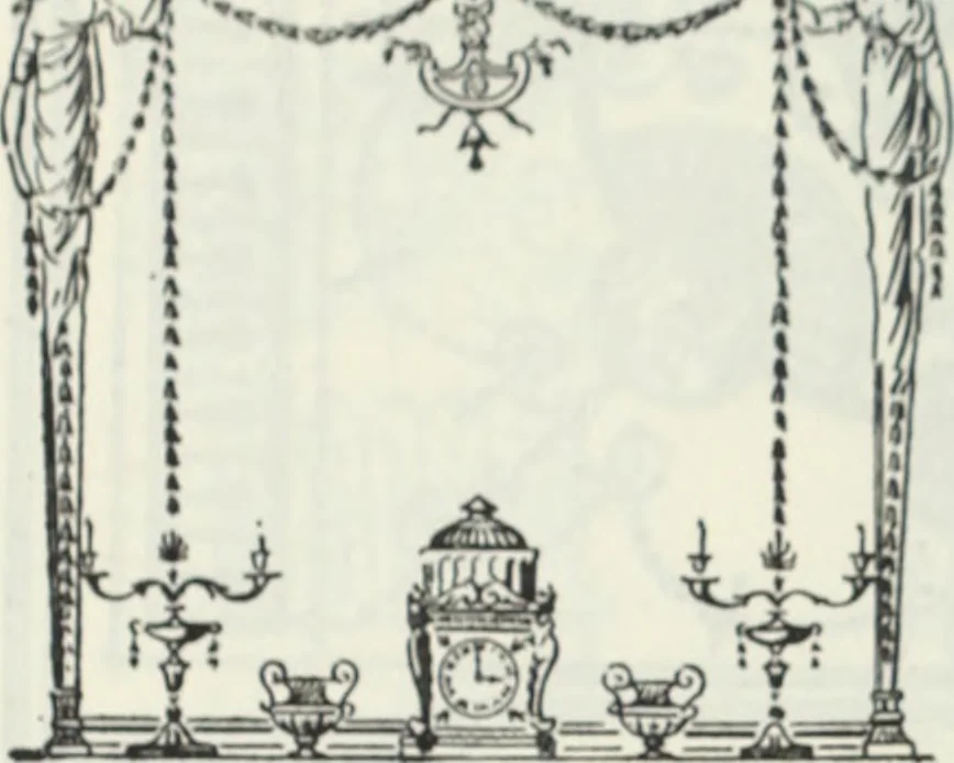 An illustration from The book of decorative furniture, its form, colour and history, 1910, leaf 153