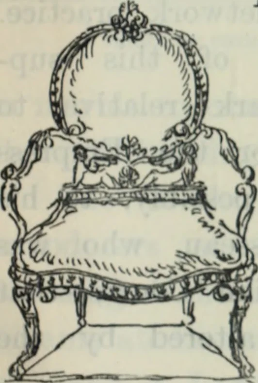 An illustration from The book of decorative furniture, its form, colour and history, 1910, leaf 170