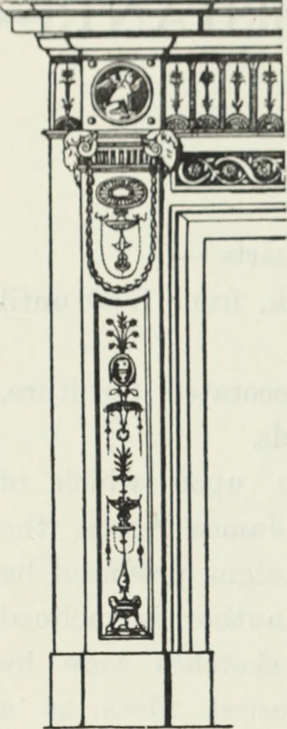An illustration from The book of decorative furniture, its form, colour and history, 1910, leaf 171
