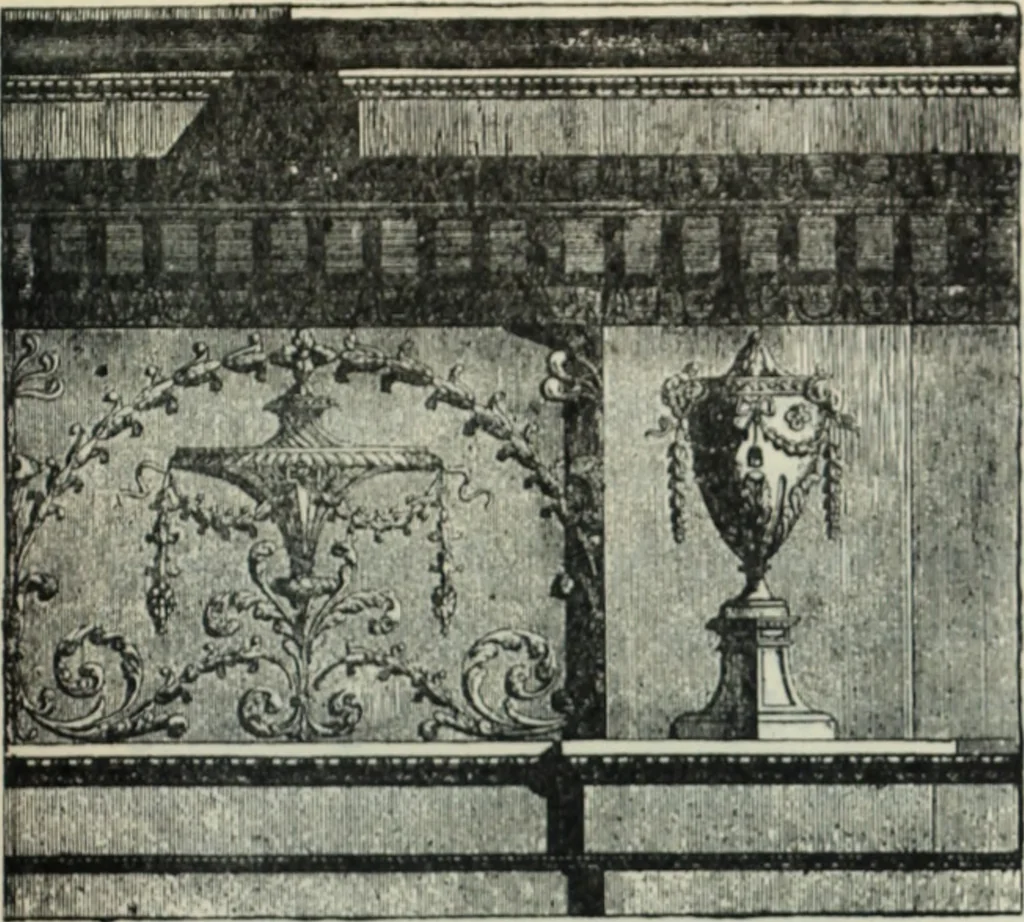 An illustration from The book of decorative furniture, its form, colour and history, 1910, leaf 172