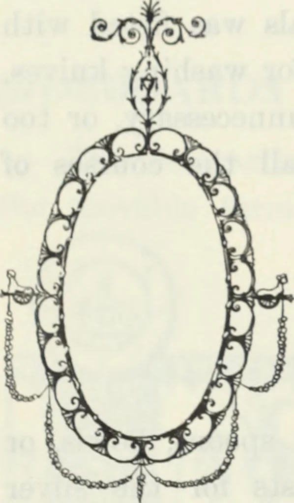 An illustration from The book of decorative furniture, its form, colour and history, 1910, leaf 175