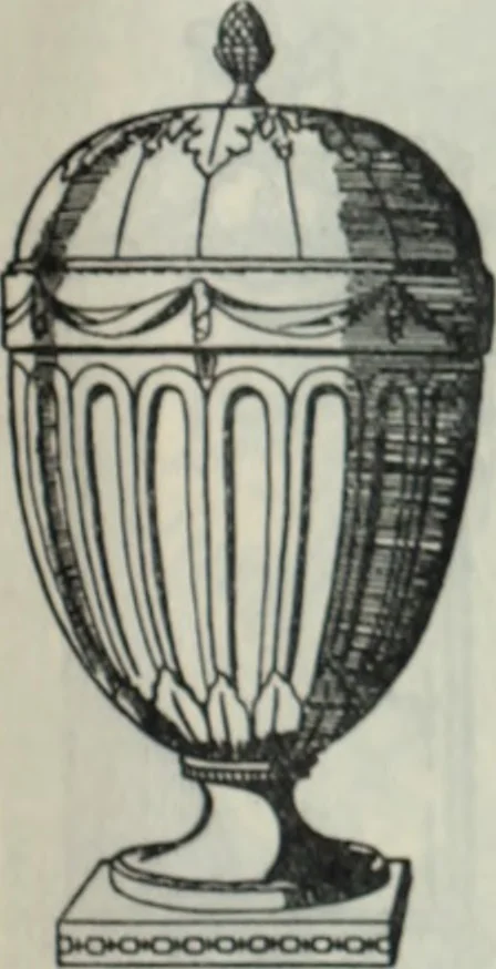 An illustration from The book of decorative furniture, its form, colour and history, 1910, leaf 198