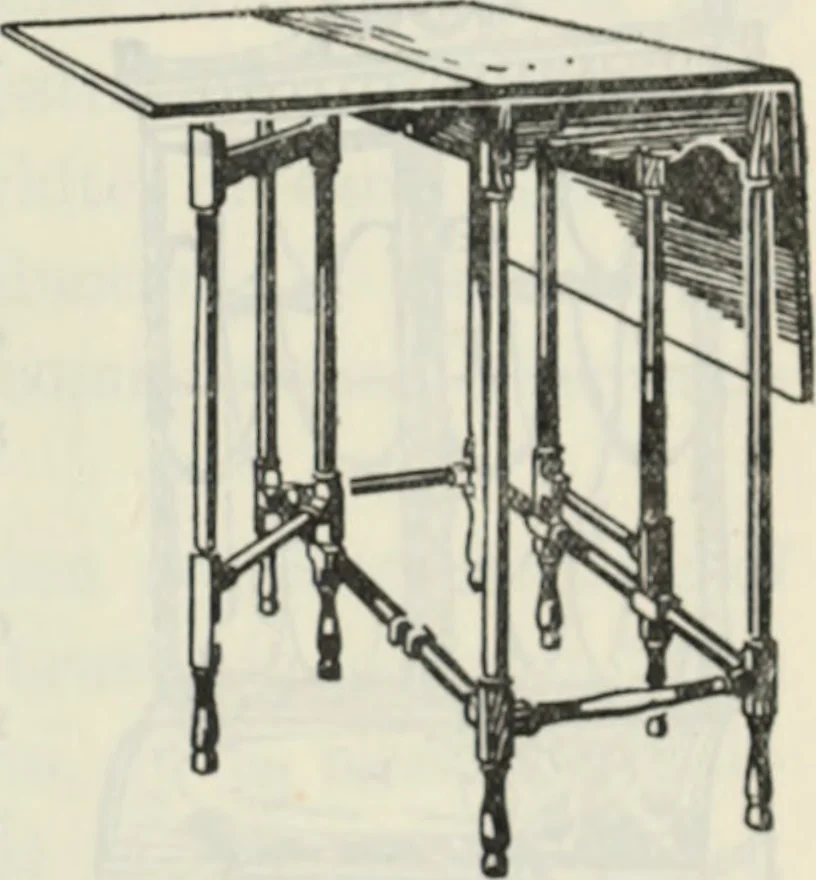 An illustration from The book of decorative furniture, its form, colour and history, 1910, leaf 204