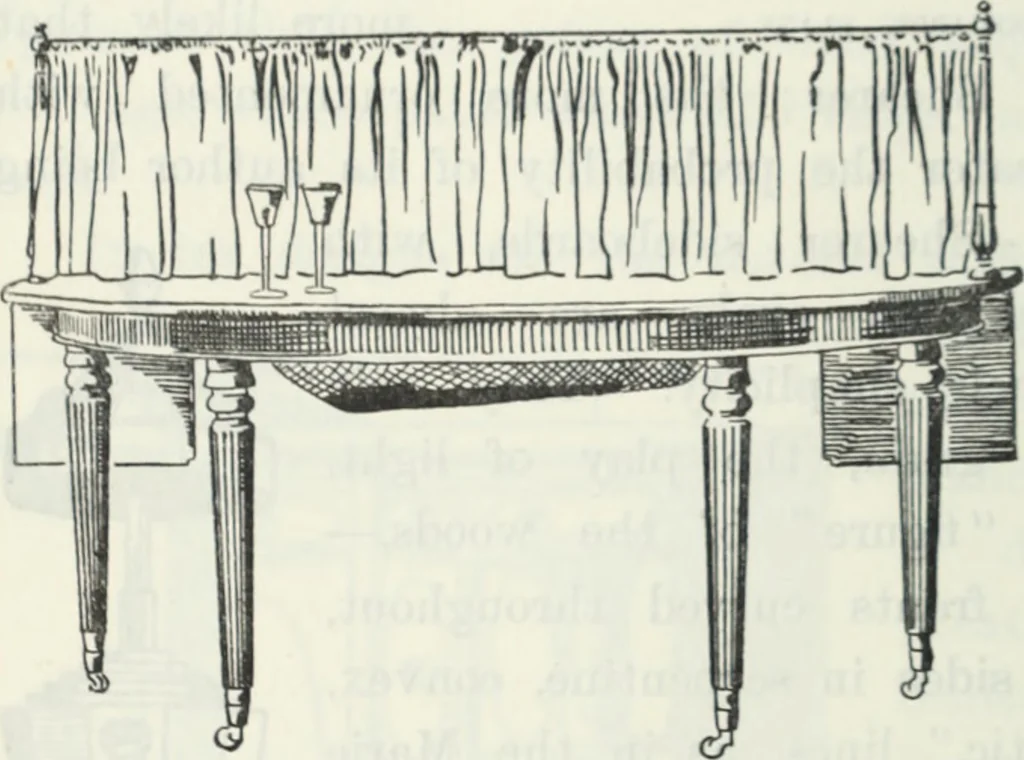 An illustration from The book of decorative furniture, its form, colour and history, 1910, leaf 213