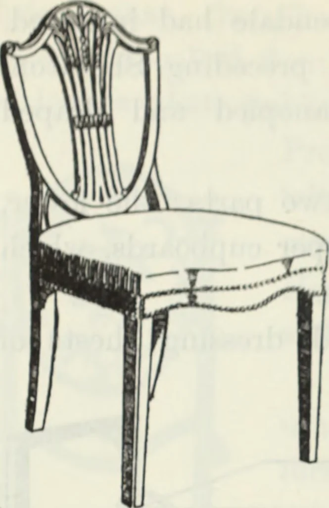 An illustration from The book of decorative furniture, its form, colour and history, 1910, leaf 221