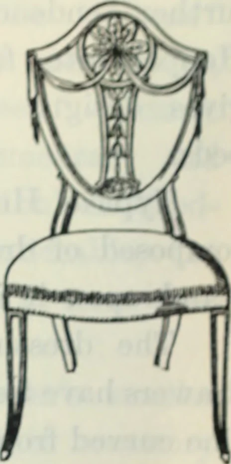 An illustration from The book of decorative furniture, its form, colour and history, 1910, leaf 221