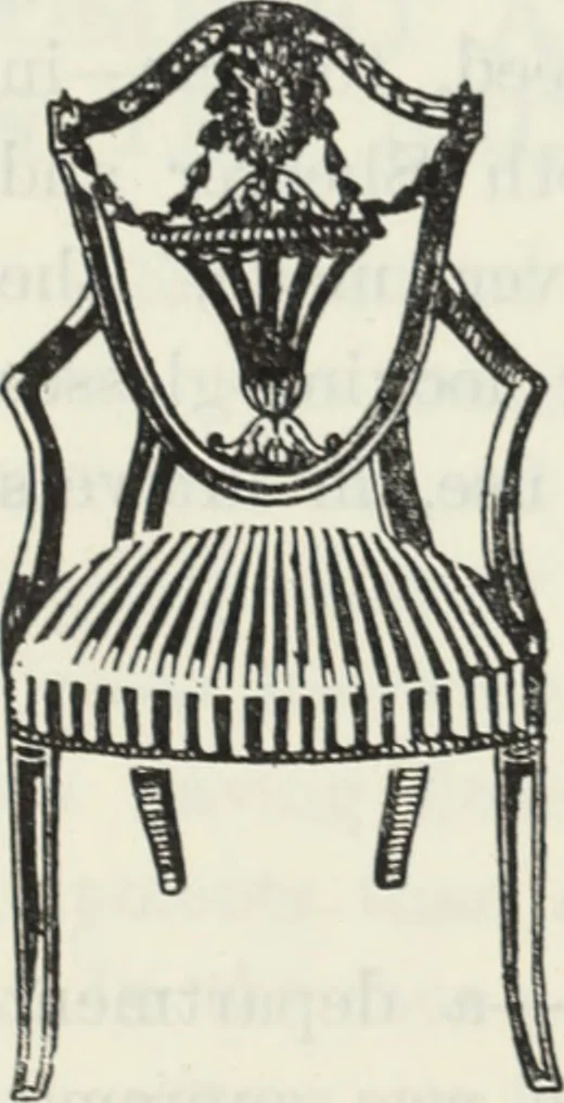 An illustration from The book of decorative furniture, its form, colour and history, 1910, leaf 221