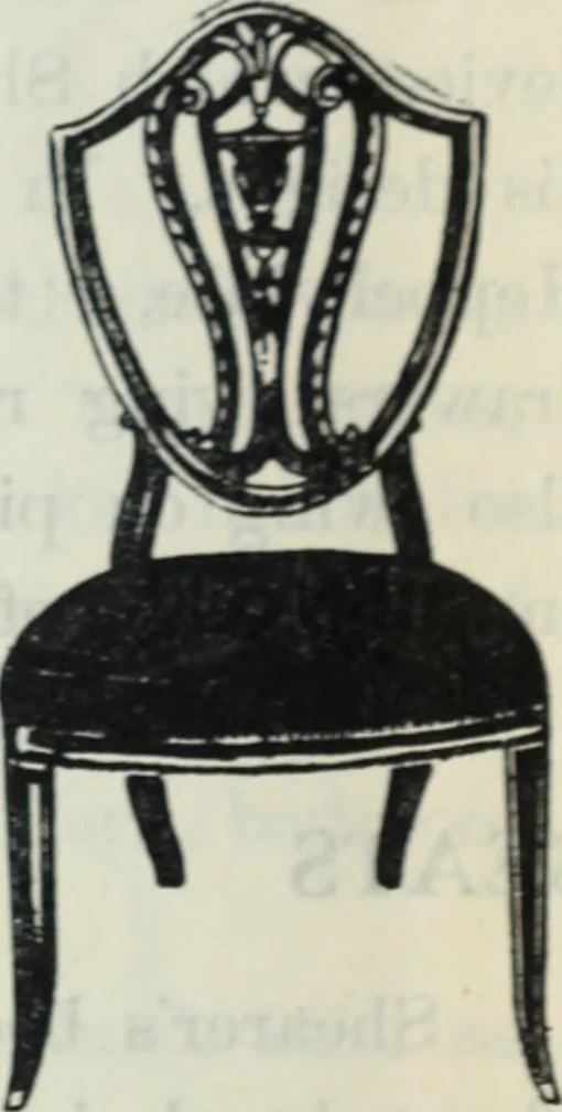An illustration from The book of decorative furniture, its form, colour and history, 1910, leaf 221