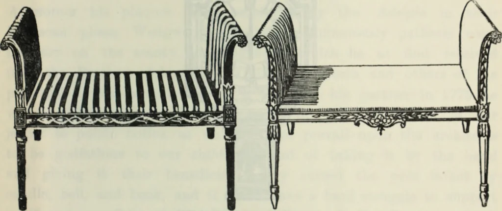 An illustration from The book of decorative furniture, its form, colour and history, 1910, leaf 224