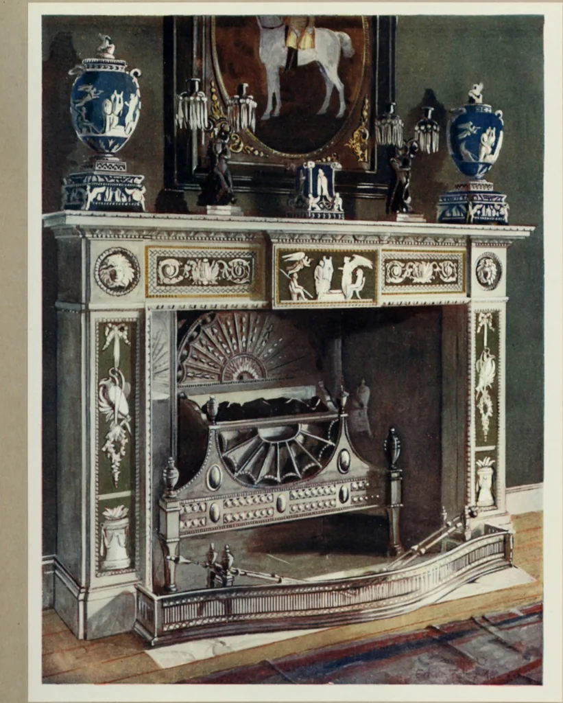 An illustration from The book of decorative furniture, its form, colour and history, 1910, leaf 228
