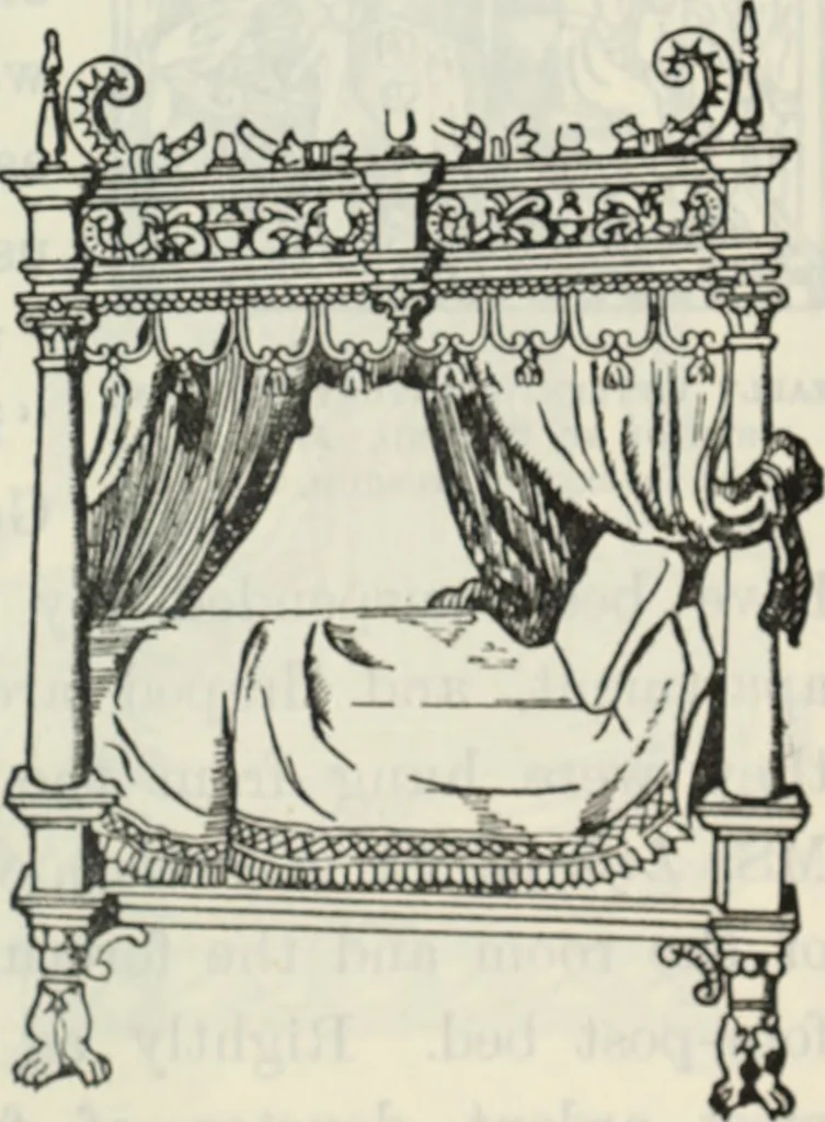An illustration from The book of decorative furniture, its form, colour and history, 1910, leaf 244