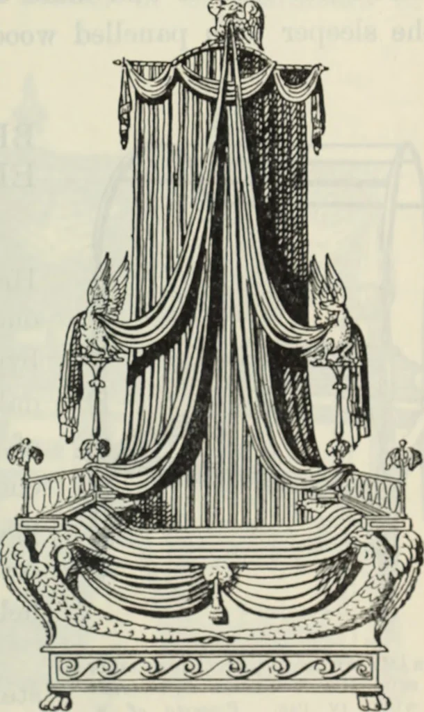 An illustration from The book of decorative furniture, its form, colour and history, 1910, leaf 246