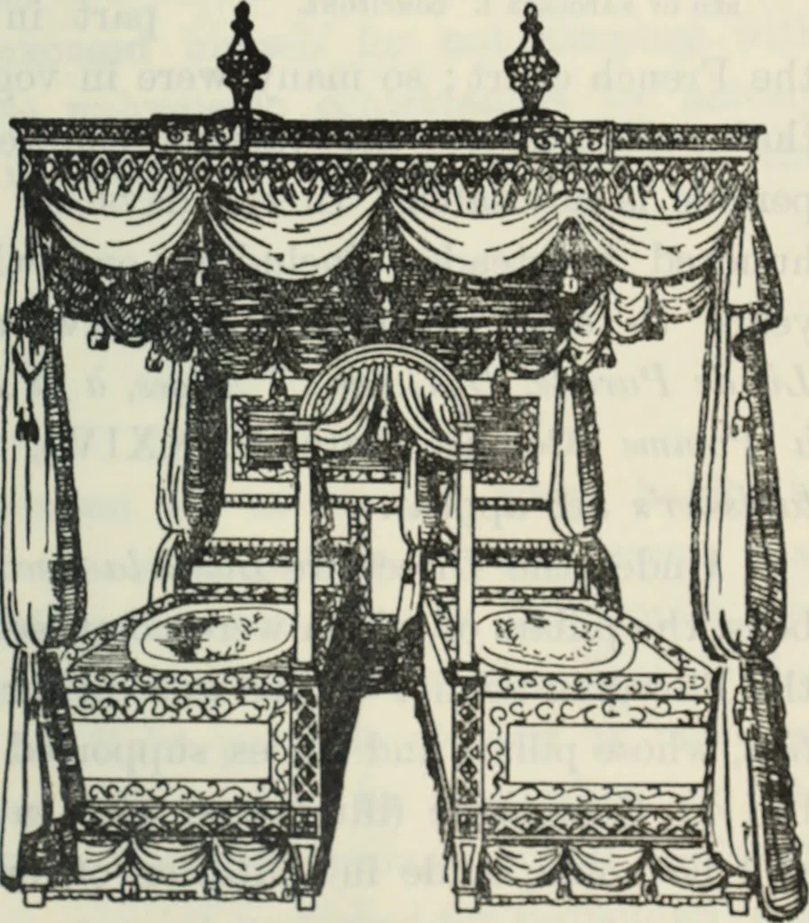 An illustration from The book of decorative furniture, its form, colour and history, 1910, leaf 248