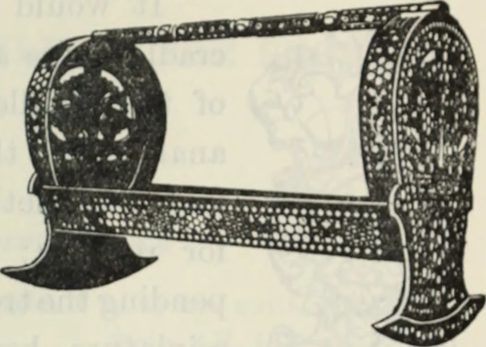 An illustration from The book of decorative furniture, its form, colour and history, 1910, leaf 254