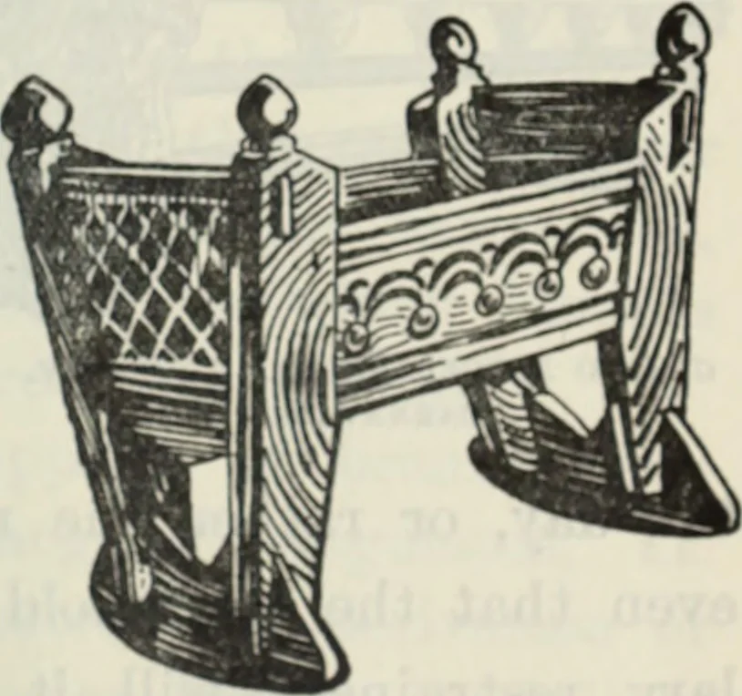 An illustration from The book of decorative furniture, its form, colour and history, 1910, leaf 254