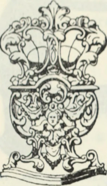 An illustration from The book of decorative furniture, its form, colour and history, 1910, leaf 255