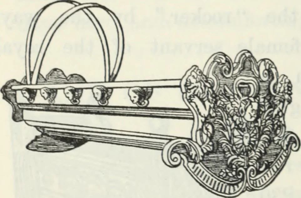 An illustration from The book of decorative furniture, its form, colour and history, 1910, leaf 255