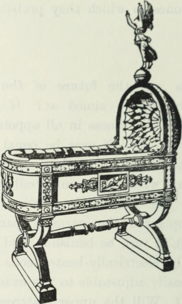 An illustration from The book of decorative furniture, its form, colour and history, 1910, leaf 261