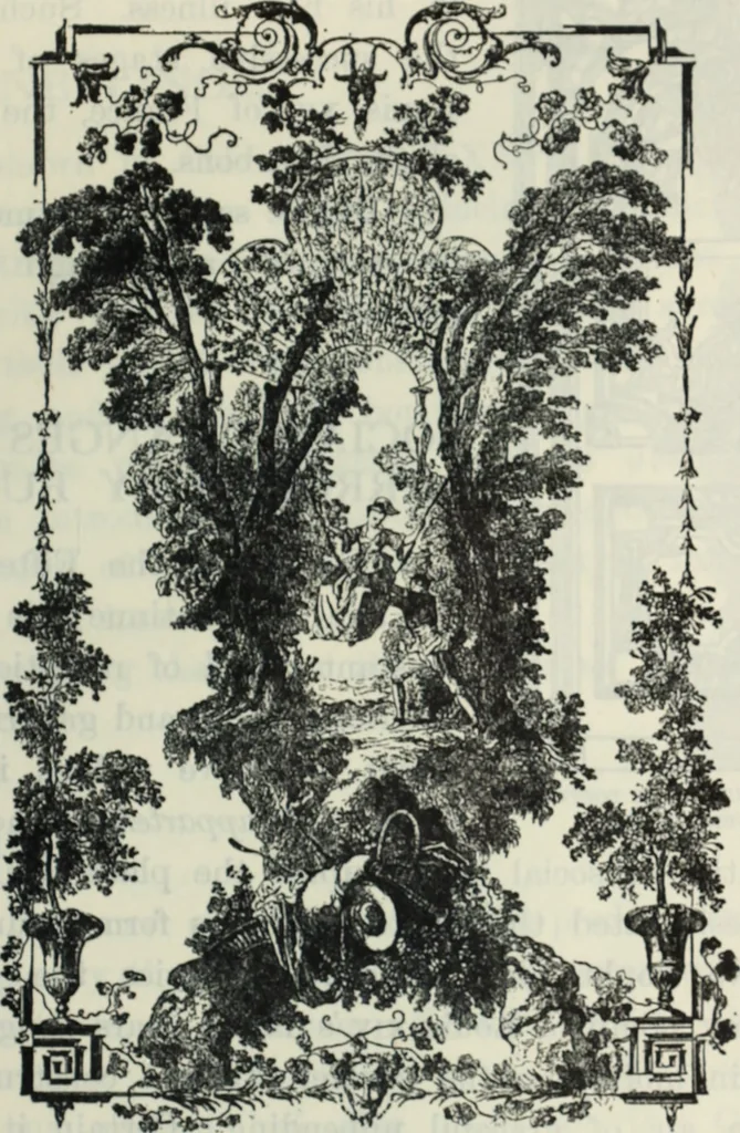An illustration from The book of decorative furniture, its form, colour and history, 1910, leaf 270