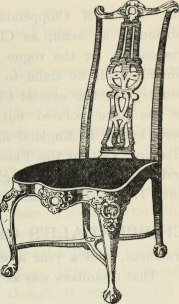 An illustration from The book of decorative furniture, its form, colour and history, 1910, leaf 28