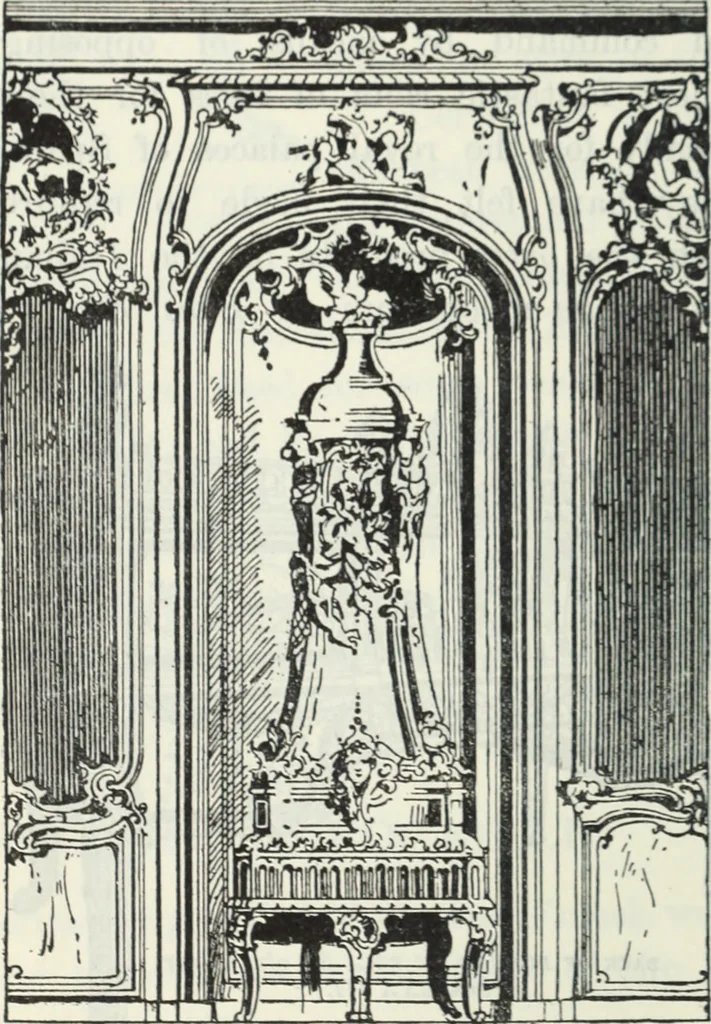 An illustration from The book of decorative furniture, its form, colour and history, 1910, leaf 289
