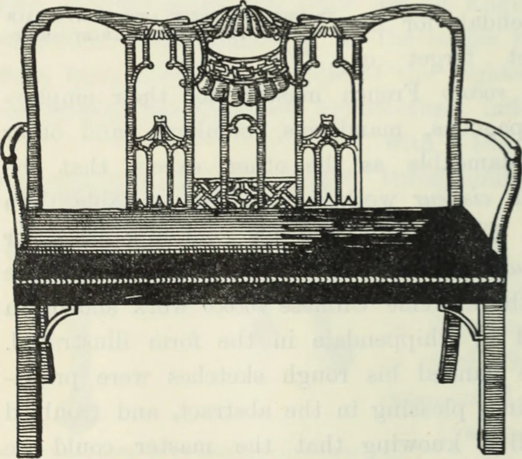 An illustration from The book of decorative furniture, its form, colour and history, 1910, leaf 29