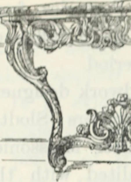An illustration from The book of decorative furniture, its form, colour and history, 1910, leaf 301