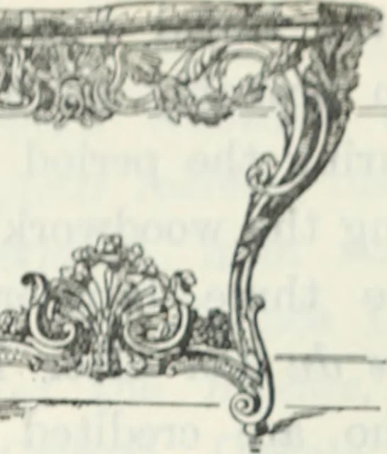 An illustration from The book of decorative furniture, its form, colour and history, 1910, leaf 301