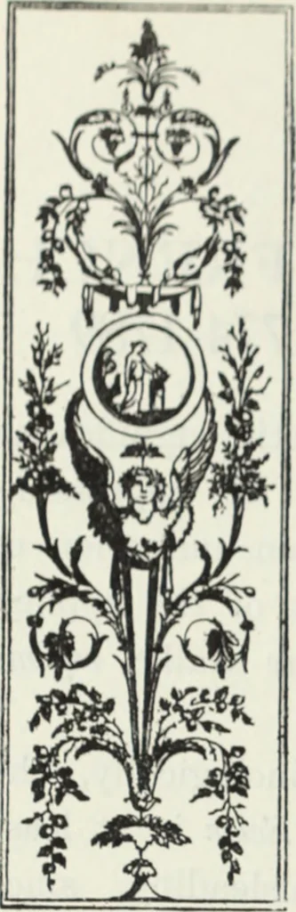An illustration from The book of decorative furniture, its form, colour and history, 1910, leaf 319