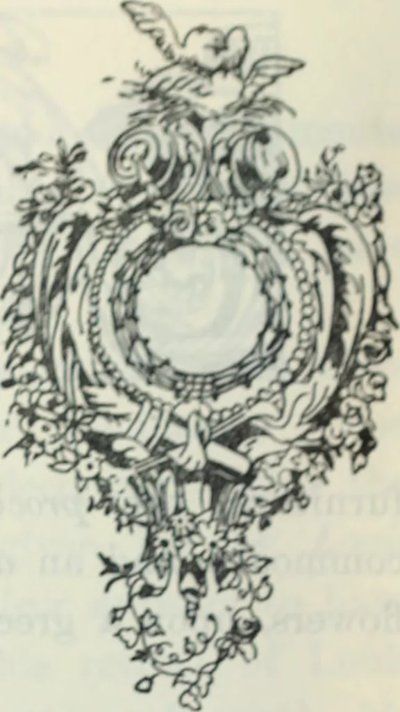 An illustration from The book of decorative furniture, its form, colour and history, 1910, leaf 321