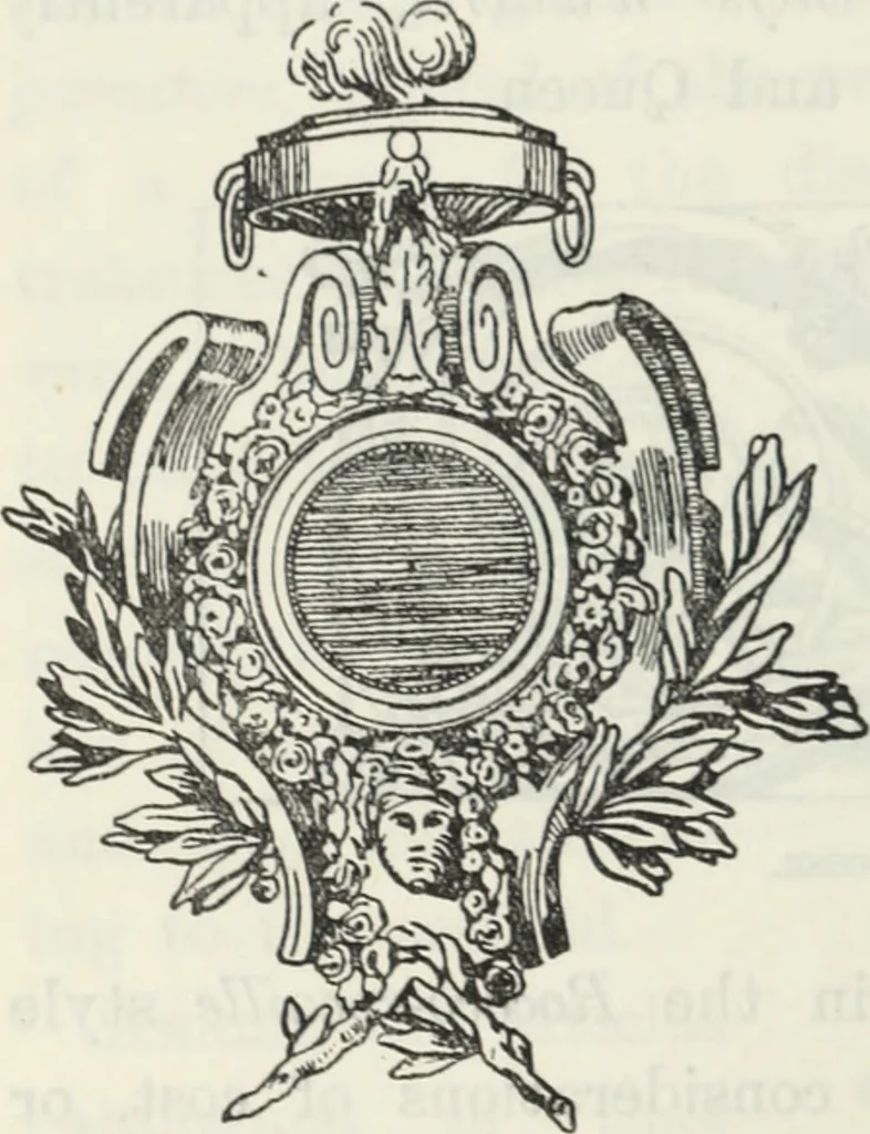 An illustration from The book of decorative furniture, its form, colour and history, 1910, leaf 321