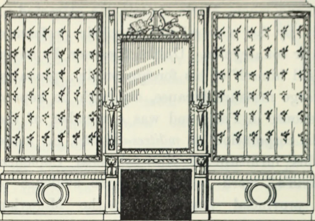 An illustration from The book of decorative furniture, its form, colour and history, 1910, leaf 331