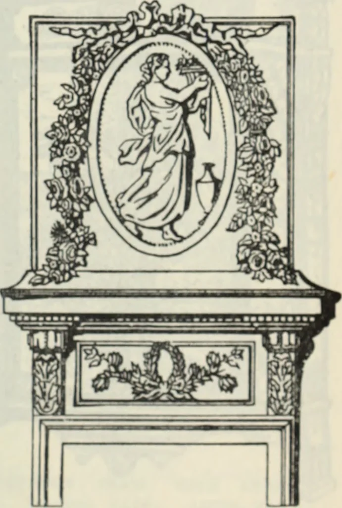 An illustration from The book of decorative furniture, its form, colour and history, 1910, leaf 334