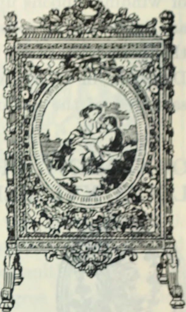 An illustration from The book of decorative furniture, its form, colour and history, 1910, leaf 335