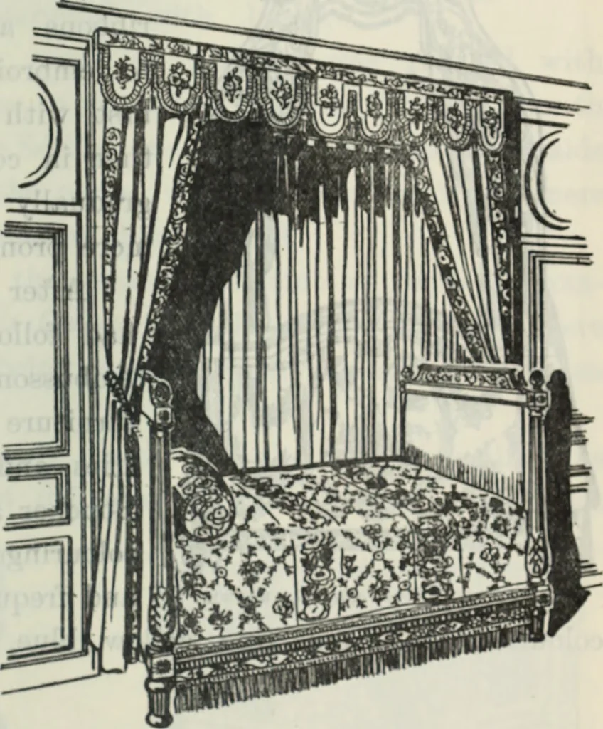An illustration from The book of decorative furniture, its form, colour and history, 1910, leaf 344
