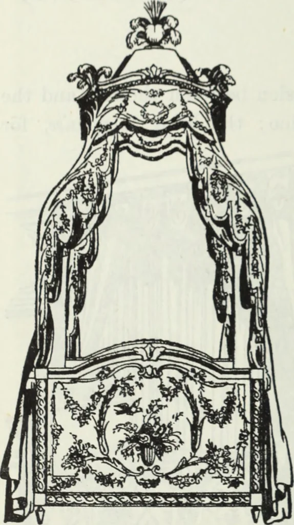 An illustration from The book of decorative furniture, its form, colour and history, 1910, leaf 345