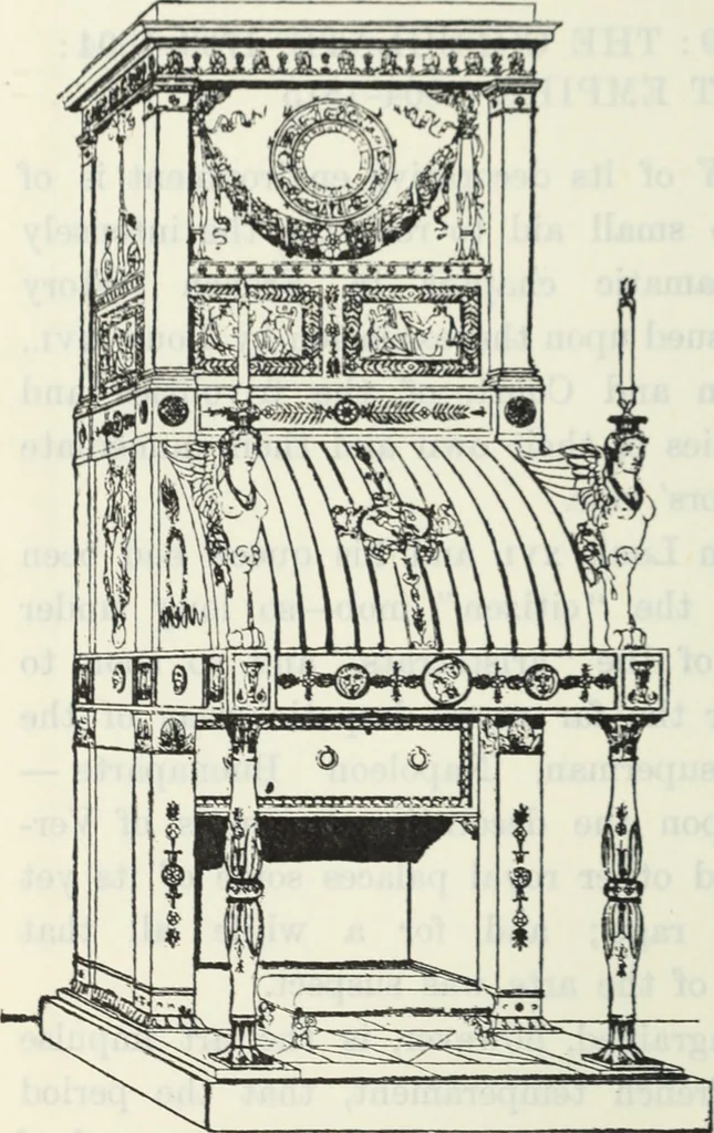 An illustration from The book of decorative furniture, its form, colour and history, 1910, leaf 357