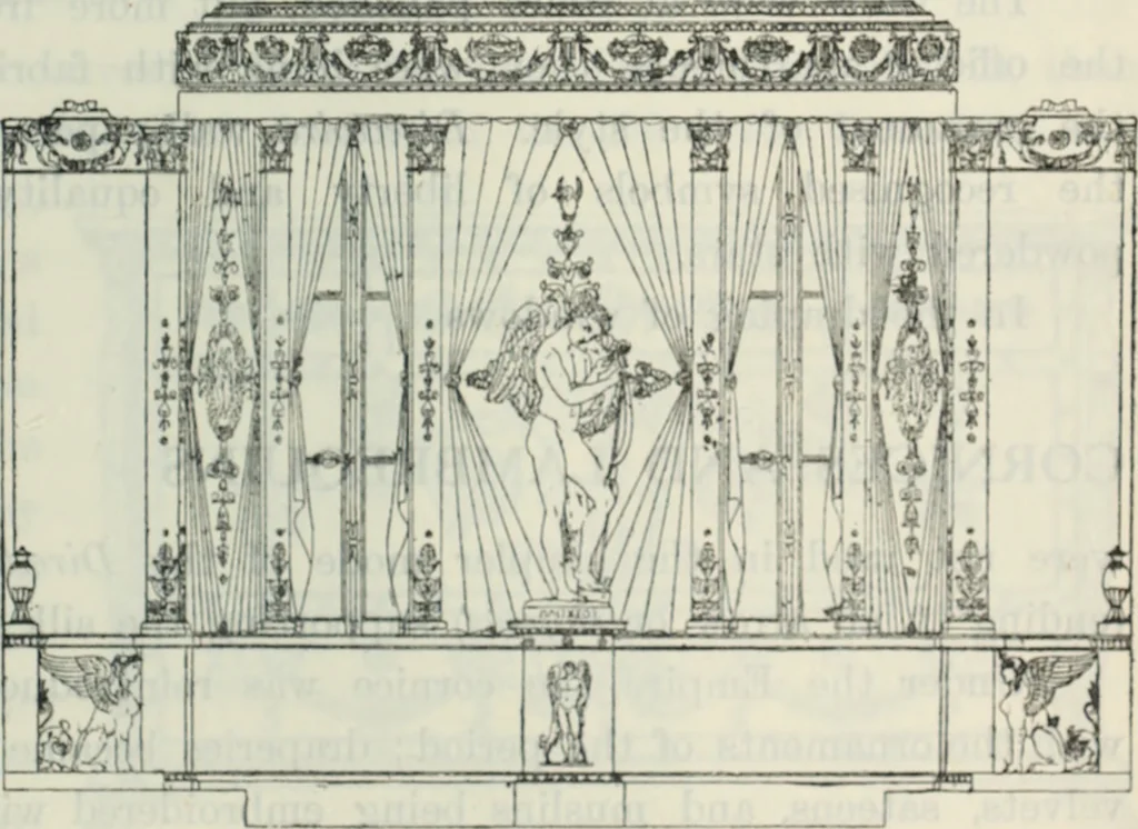 An illustration from The book of decorative furniture, its form, colour and history, 1910, leaf 366