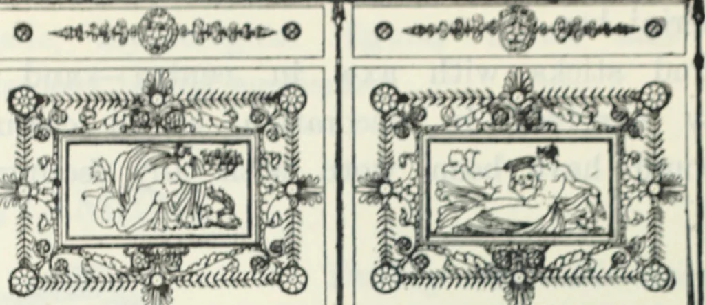 An illustration from The book of decorative furniture, its form, colour and history, 1910, leaf 367