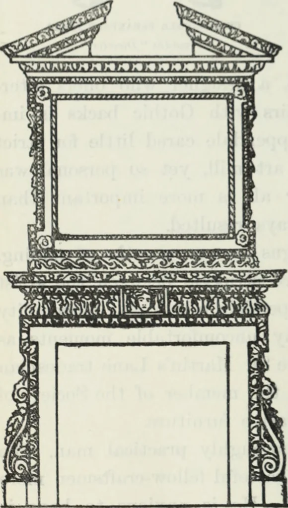 An illustration from The book of decorative furniture, its form, colour and history, 1910, leaf 37