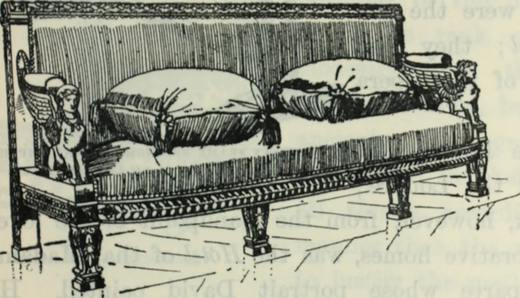 An illustration from The book of decorative furniture, its form, colour and history, 1910, leaf 374