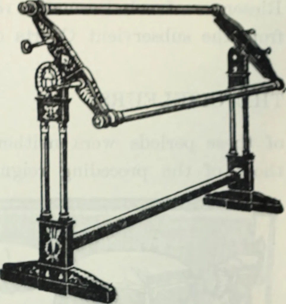 An illustration from The book of decorative furniture, its form, colour and history, 1910, leaf 375