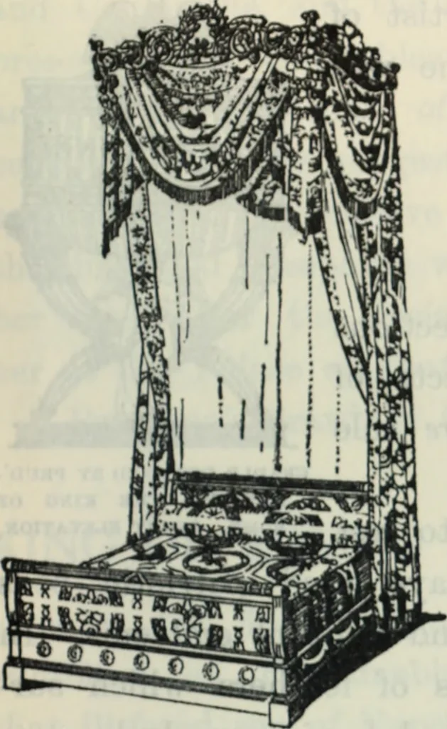 An illustration from The book of decorative furniture, its form, colour and history, 1910, leaf 376
