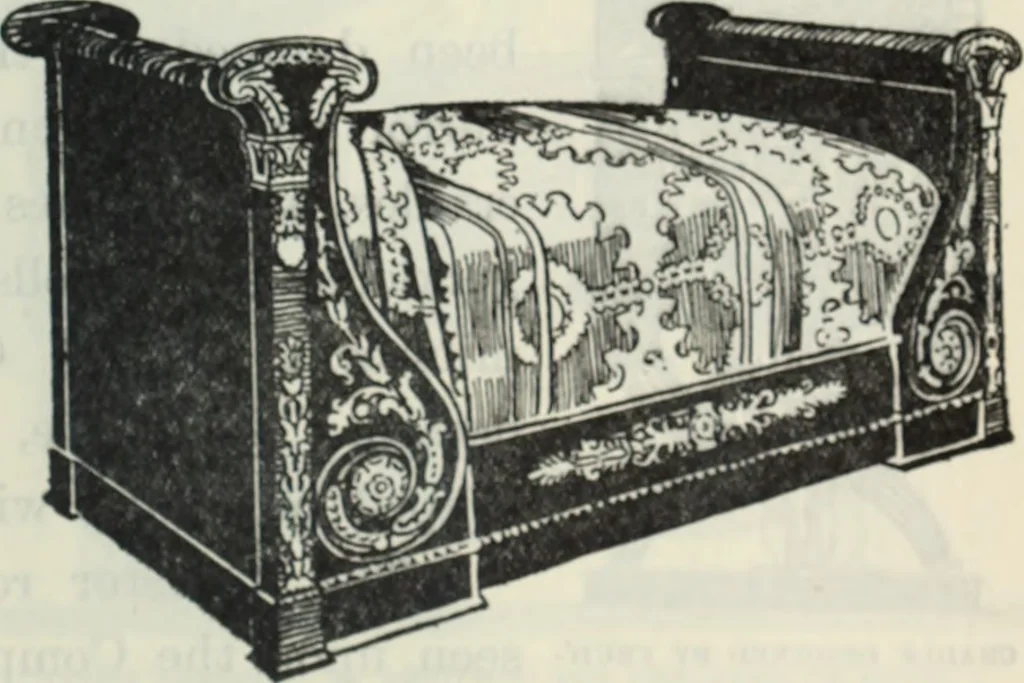 An illustration from The book of decorative furniture, its form, colour and history, 1910, leaf 376
