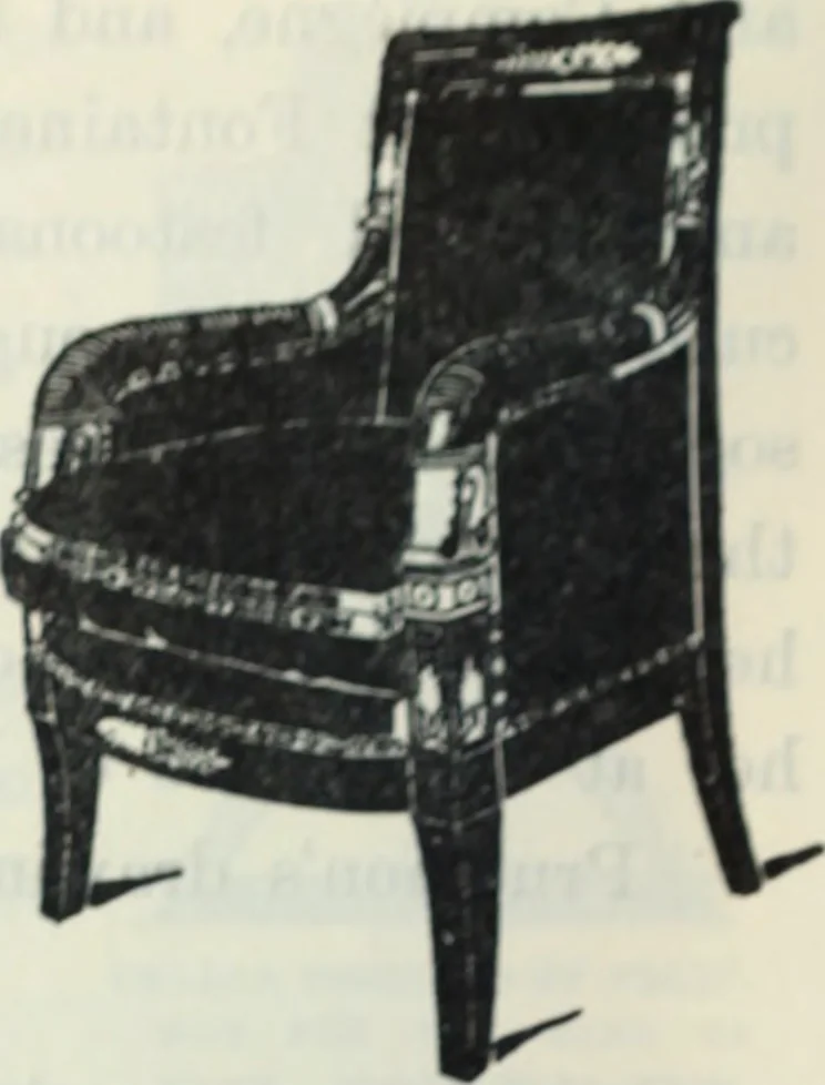 An illustration from The book of decorative furniture, its form, colour and history, 1910, leaf 379