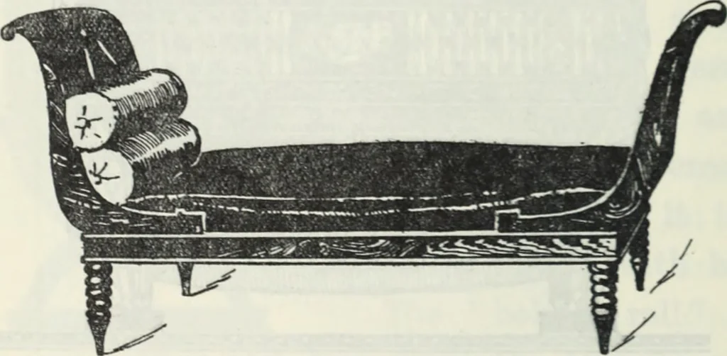 An illustration from The book of decorative furniture, its form, colour and history, 1910, leaf 379